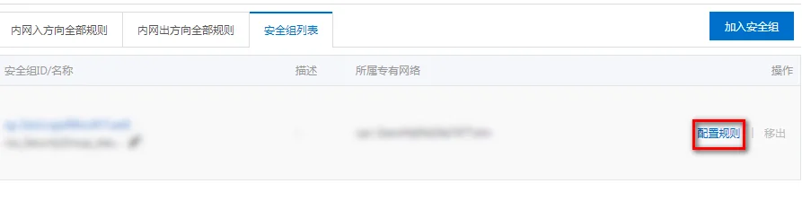 配置安全组规则