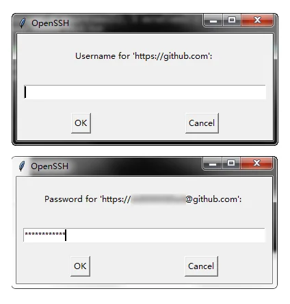 push途中提示输入github的用户名密码