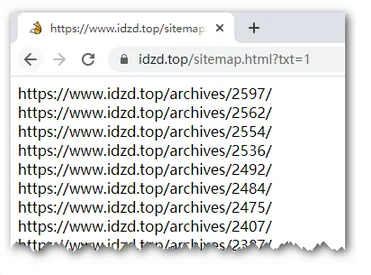 文本格式的Sitemap